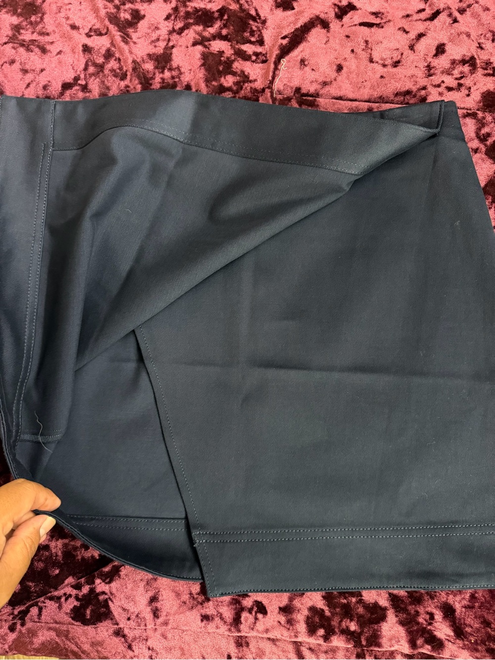 Ann Taylor navy blue mini skirt
